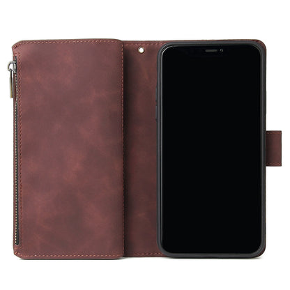 Vintage Frosted Nine-card Multi-function Zipper Pack Phone