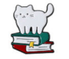 Geometric Cartoon Book Brooch