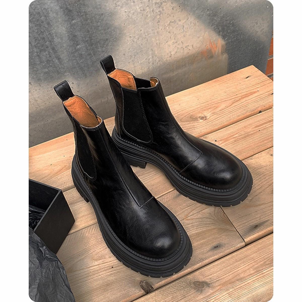 New Vintage Leather Ankle Boots For Women