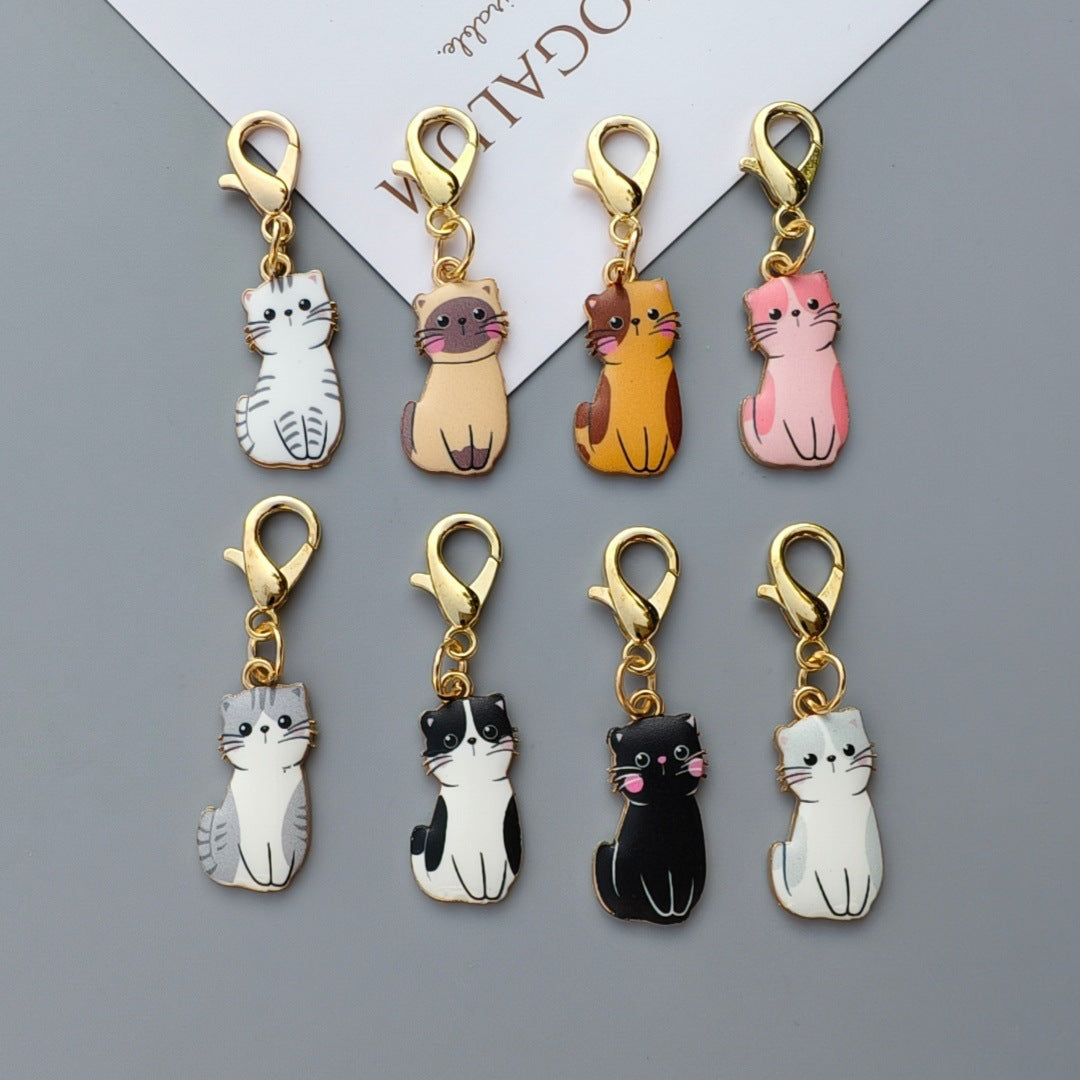 Hot-selling Cute Cat Pendant Keychain, Bag Charm, And Headphone Accessory For International Trade