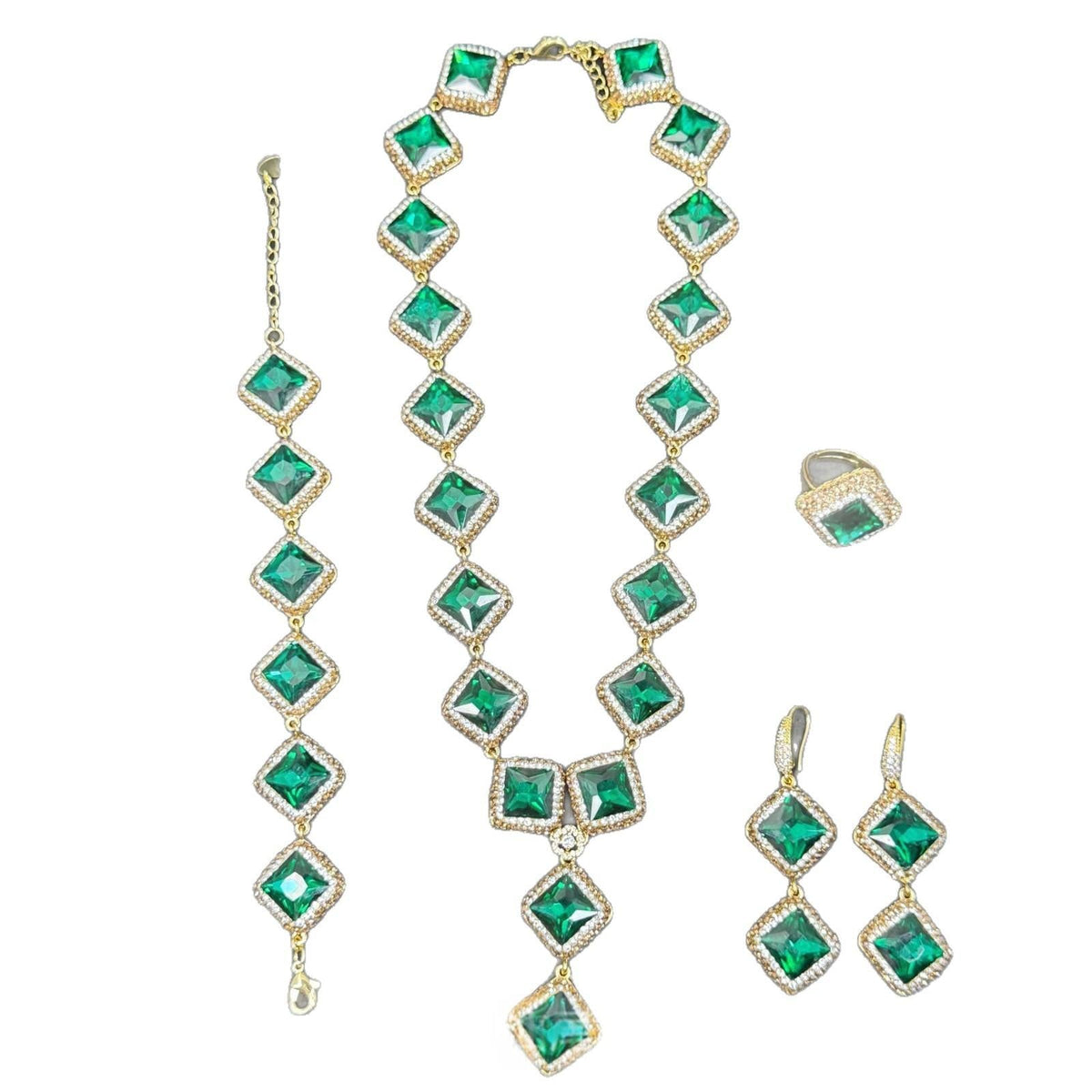 Women's Crystal Full Diamond Jewelry Set