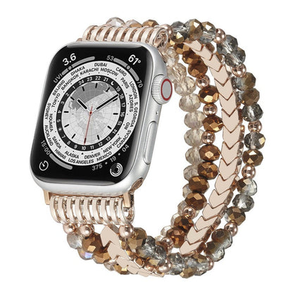 Suitable For Apple Watch IWatch87654Se Women's High-End Beaded Strap Jewelry Crystal Wrist
