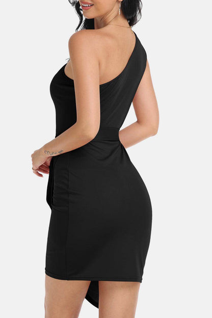 Chic Tie Front One-Shoulder Sleeveless Dress for Women