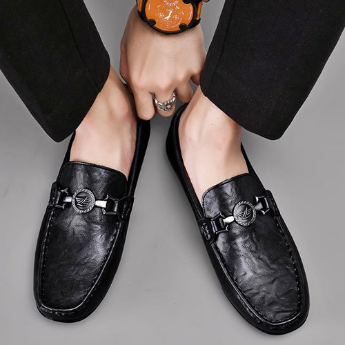Mens Versatile Trendy Soft-leather Comfortable Casual Leather Shoes