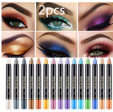 Pearlescent Silkworm Eyeshadow Pen: Waterproof, Long-Lasting, 15 Colors