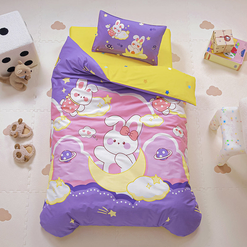 Cotton Kindergarten Three-piece Bedding Set