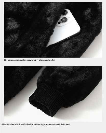 Mens Western-style Jacket Fur Coat Sweater