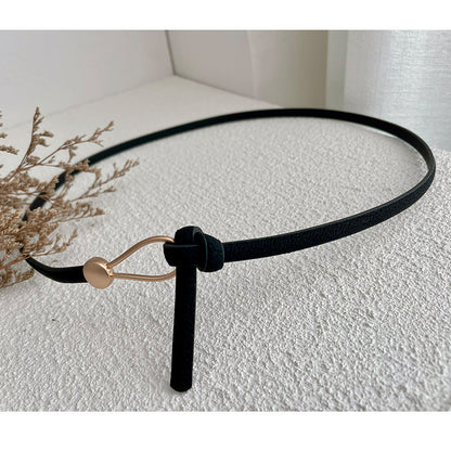 Pigskin Thin Belt Non-porous Suit Dress Decoration
