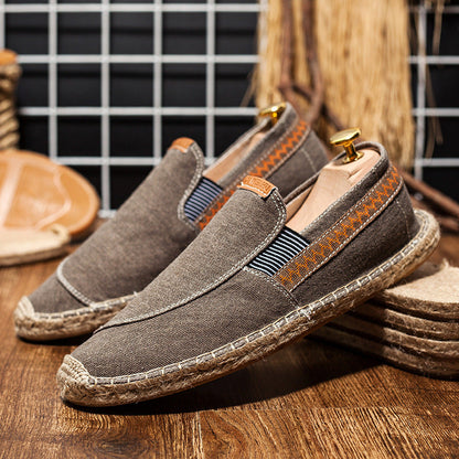 Men's Casual Handmade Linen Canvas Shoes