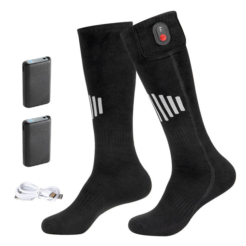 Electric Heating Pure Cotton Skiing Warm-keeping Socks
