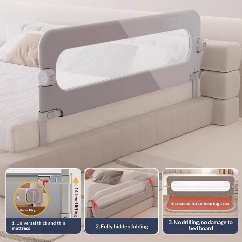 Adjustable Baby Bed Rail Safety Guard Foldable Bedside Barrier