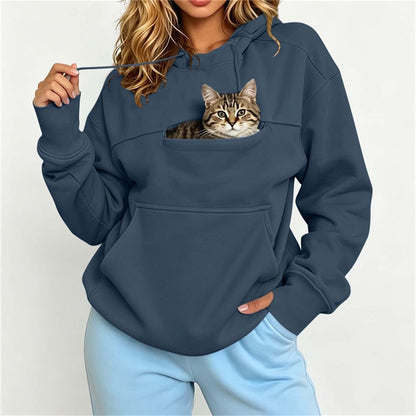 Solid-color Hooded Loose-fit Pet Hoodie