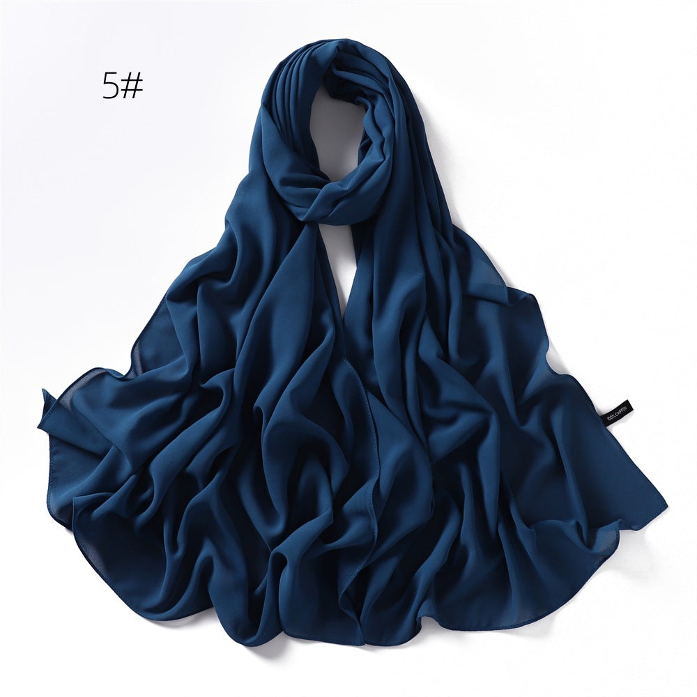 Soft Draping Solid-color Scarf For Women