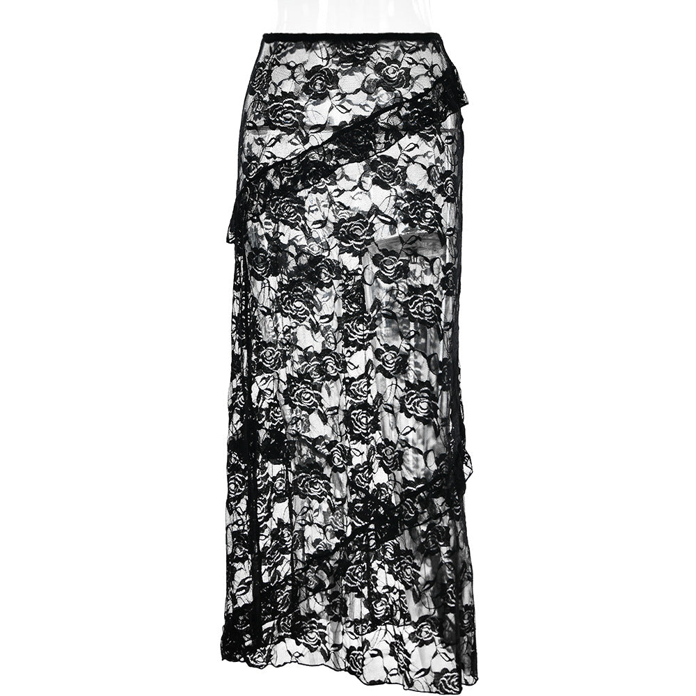 Design Lace Stitching Skirt Women