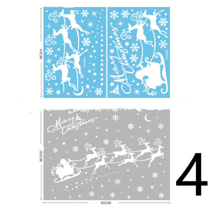 Christmas Decorations Glass Electrostatic Stickers