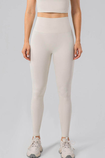 High Waist Wide Waistband Active Leggings for Women