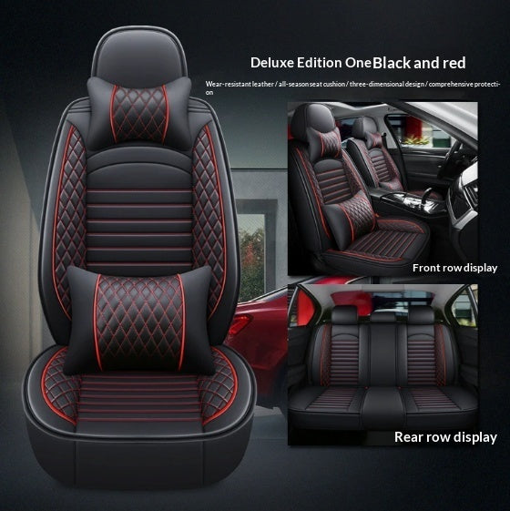 Four-Season Universal Leather Seat Covers Full-Enclosure Five-Seater Car Mats