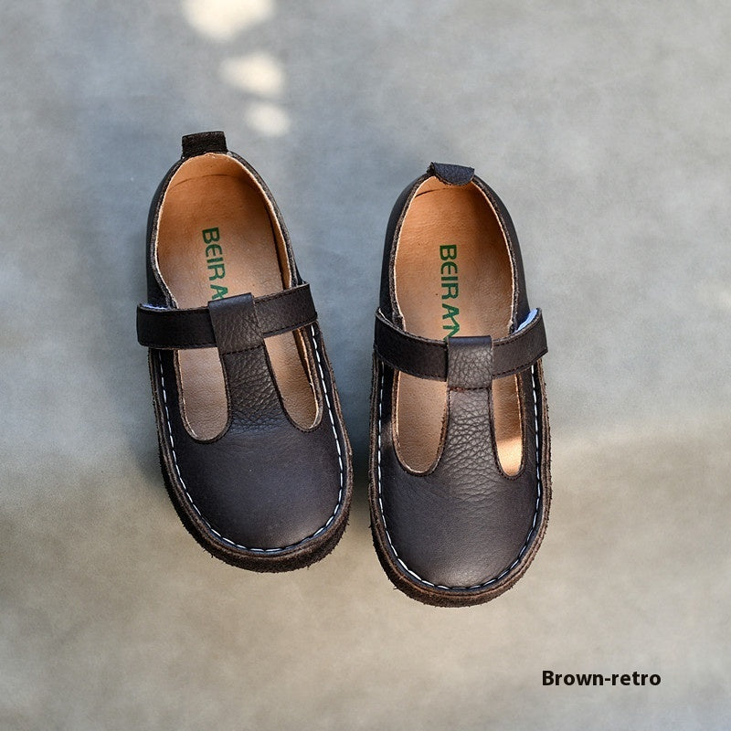 Children's Genuine Leather Soft Calf Leather Shoes Casual Baby Shoes