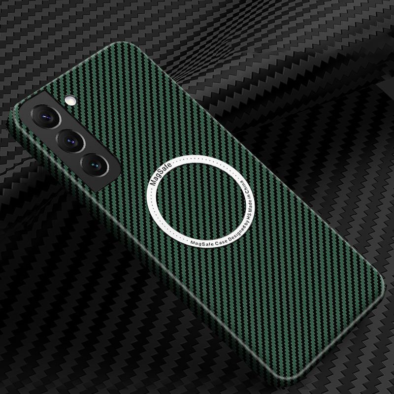 Carbon Fiber Phone Shell Magnetic Kevlar Drop-resistant Protective Case