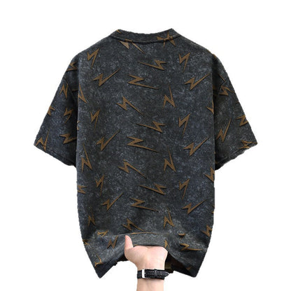 Short Sleeve Round Neck Loose Top Men