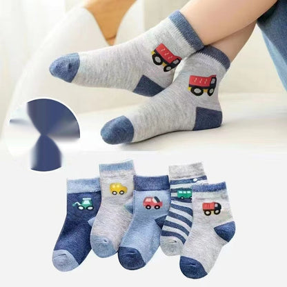 Combed Cotton Cartoon Dinosaur Baby Socks Student Socks