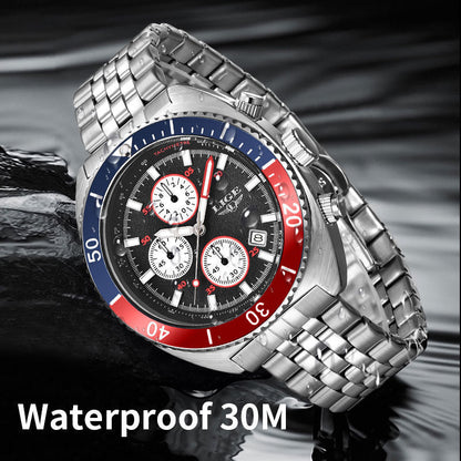 Multi-functional Student Men's Large Dial Waterproof Quartz Watch