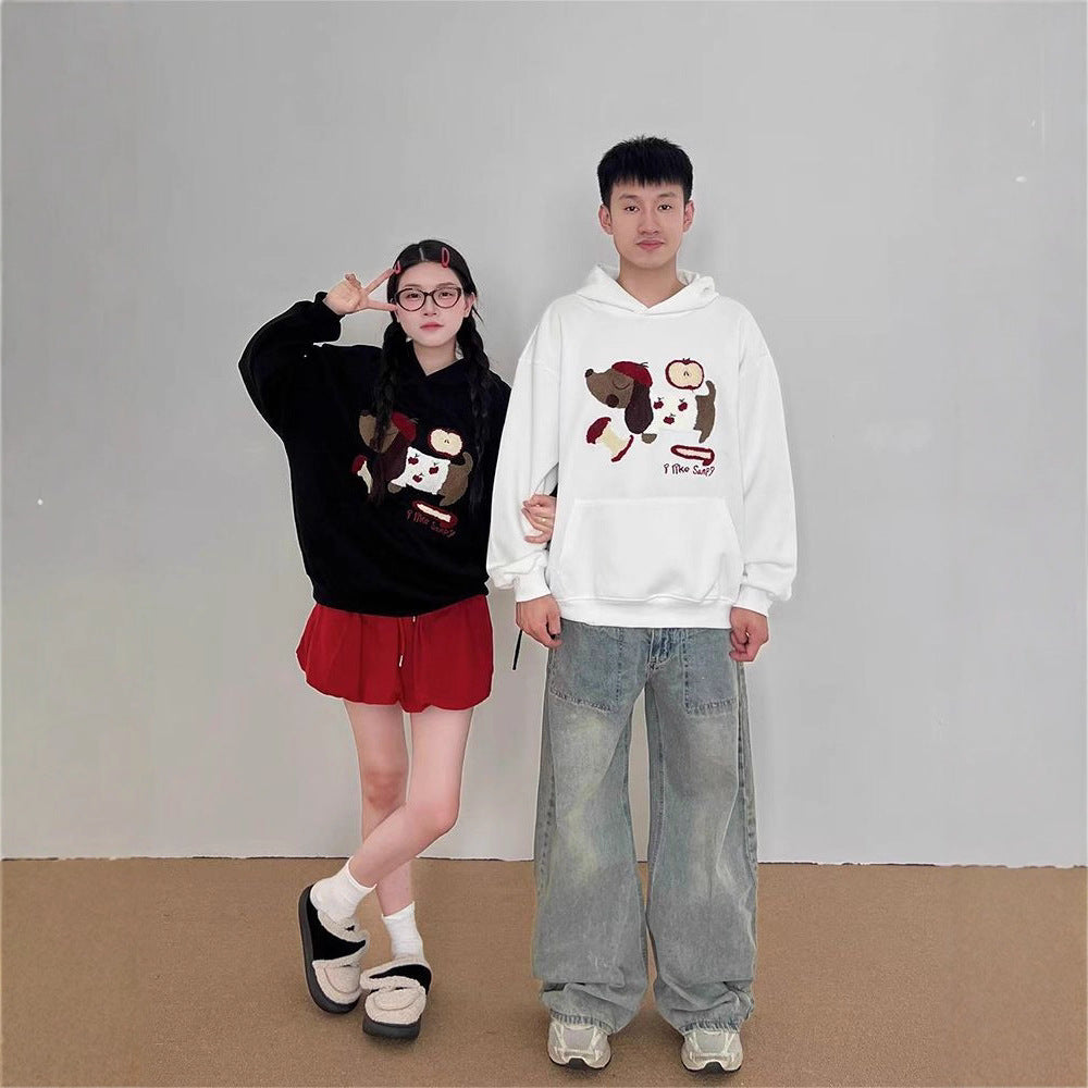 Embroidered Couples Fall Sweatshirts New Style