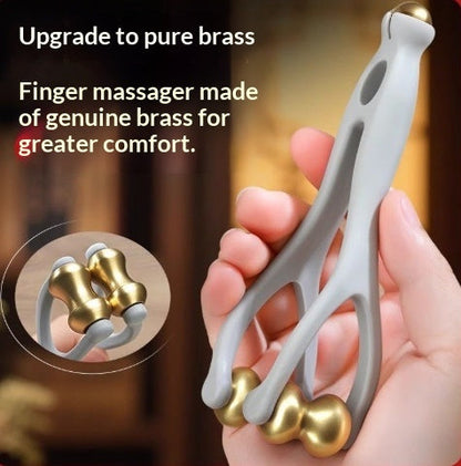 Portable Home Relaxation Solid Wood Finger Roller Massager