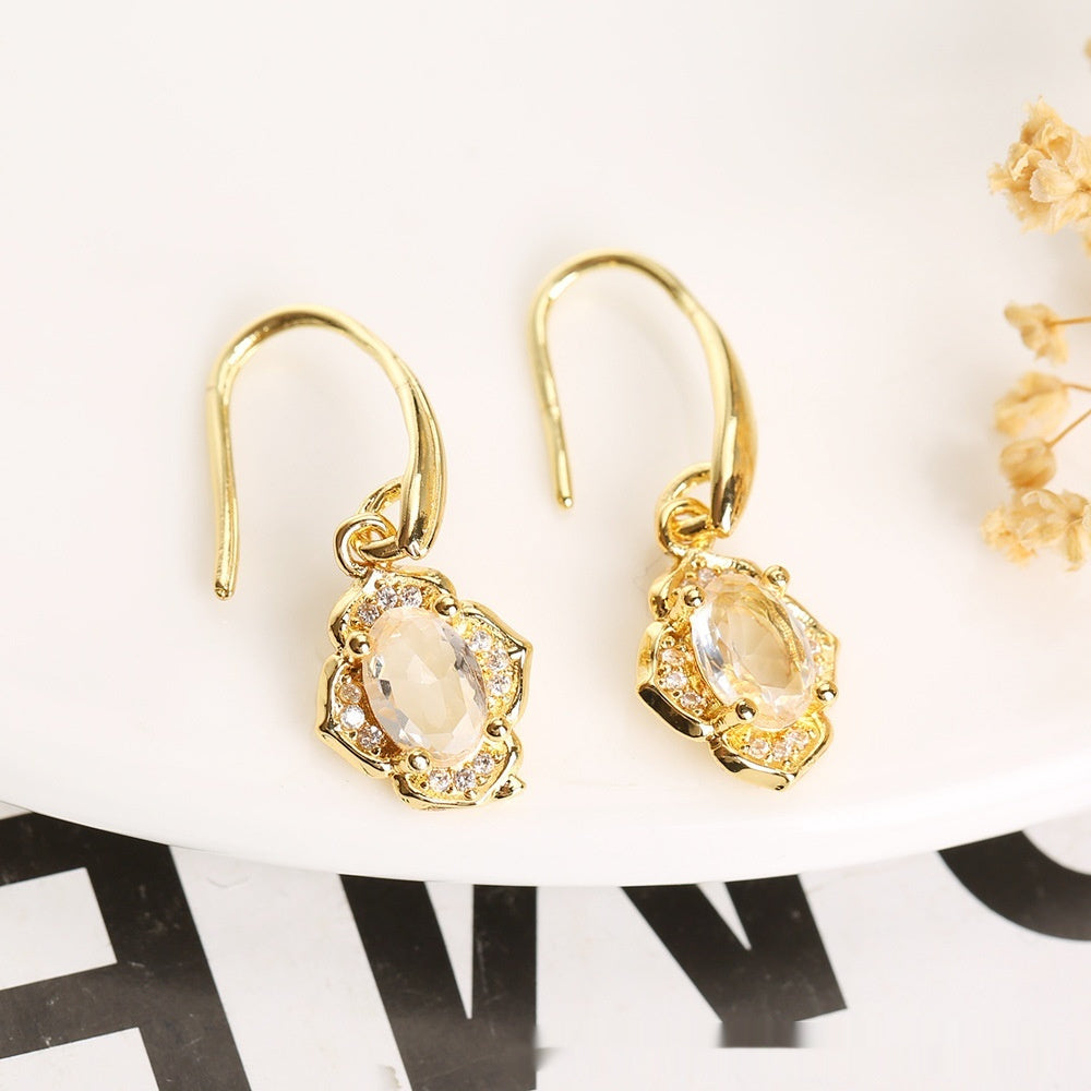 Micro-inlaid Crystal Zircon Inlaid Three-piece Set