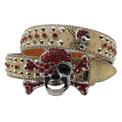 Women's Rhinestone Snake Pattern Belt