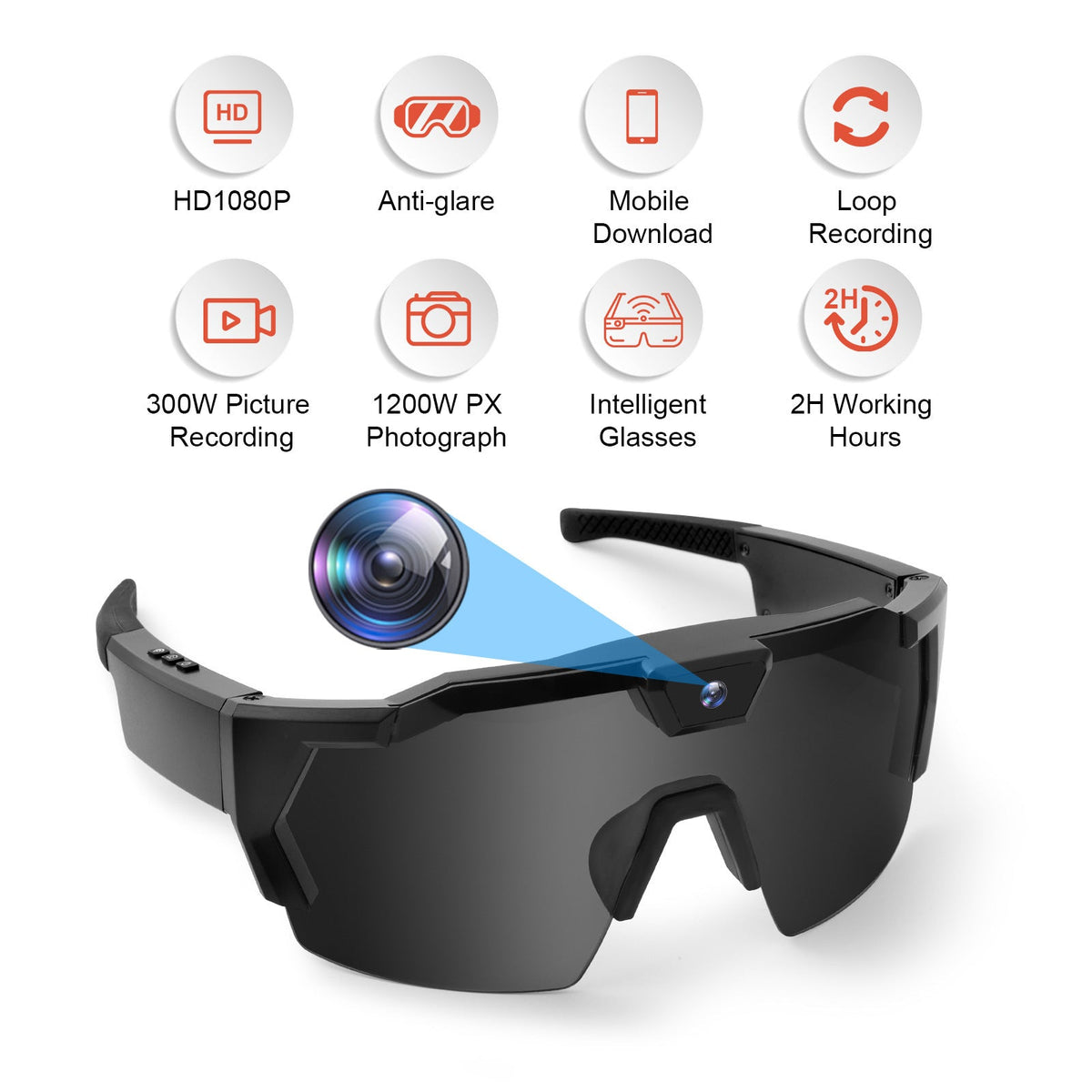 AI Smart Riding Glasses With Camera