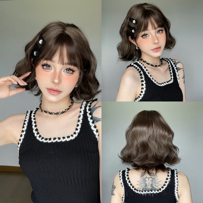 Wig Full-head Wig Bangs Short Curly Hair
