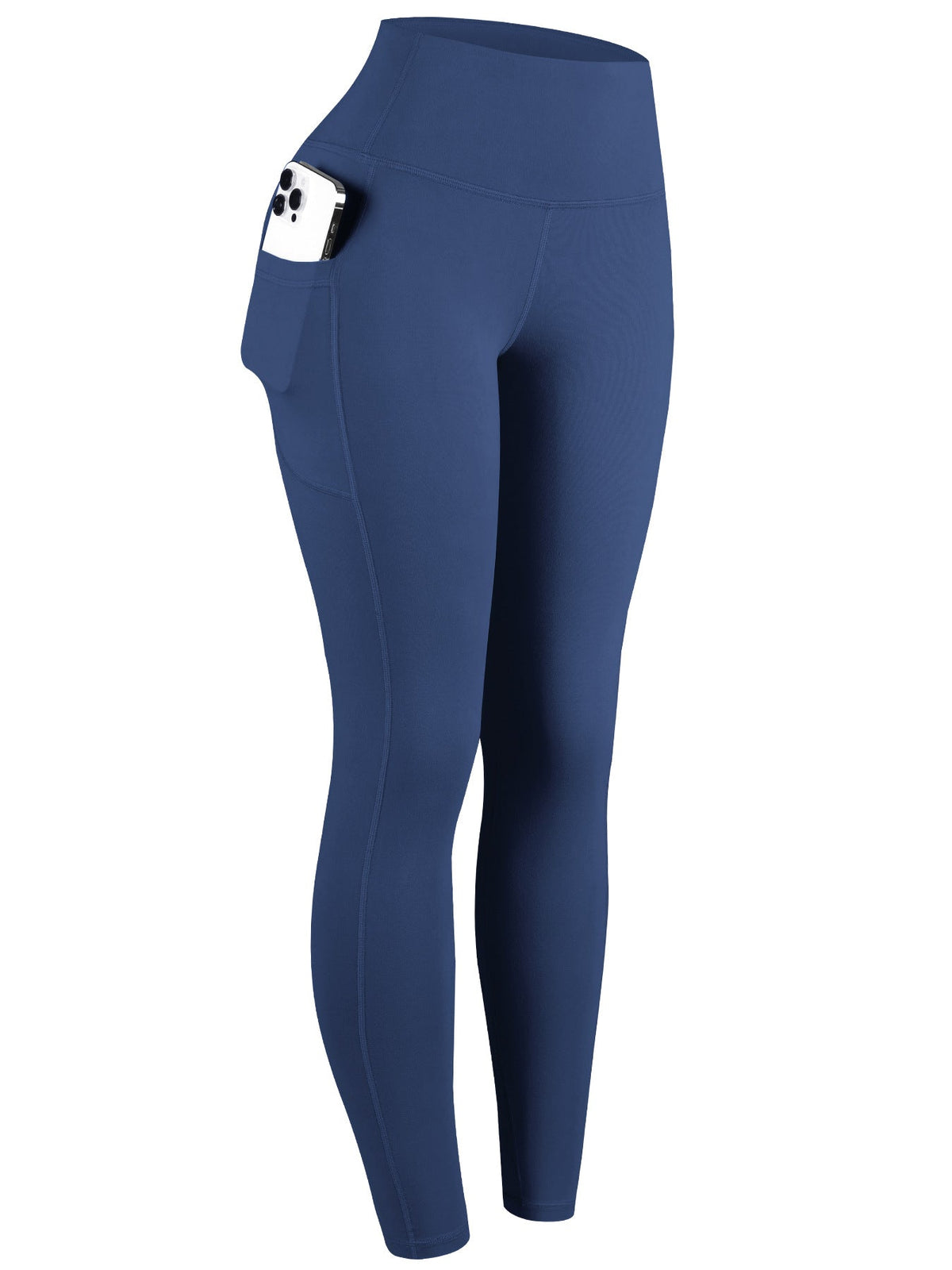 Solid-color Side-pocket Running And Yoga Pants With A Bare-feel Fit