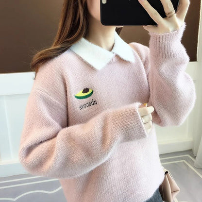New Autumn Winter Mink-Blend Sweater For Women