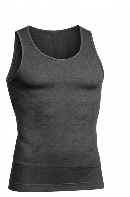 Men Slim Body Shaper Tank Top Compression Tummy Control Hide Pot Belly Flatten Chest Undershirt Shapewear