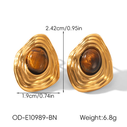 Vintage Personalized Non-fading Titanium Steel Earrings For Women