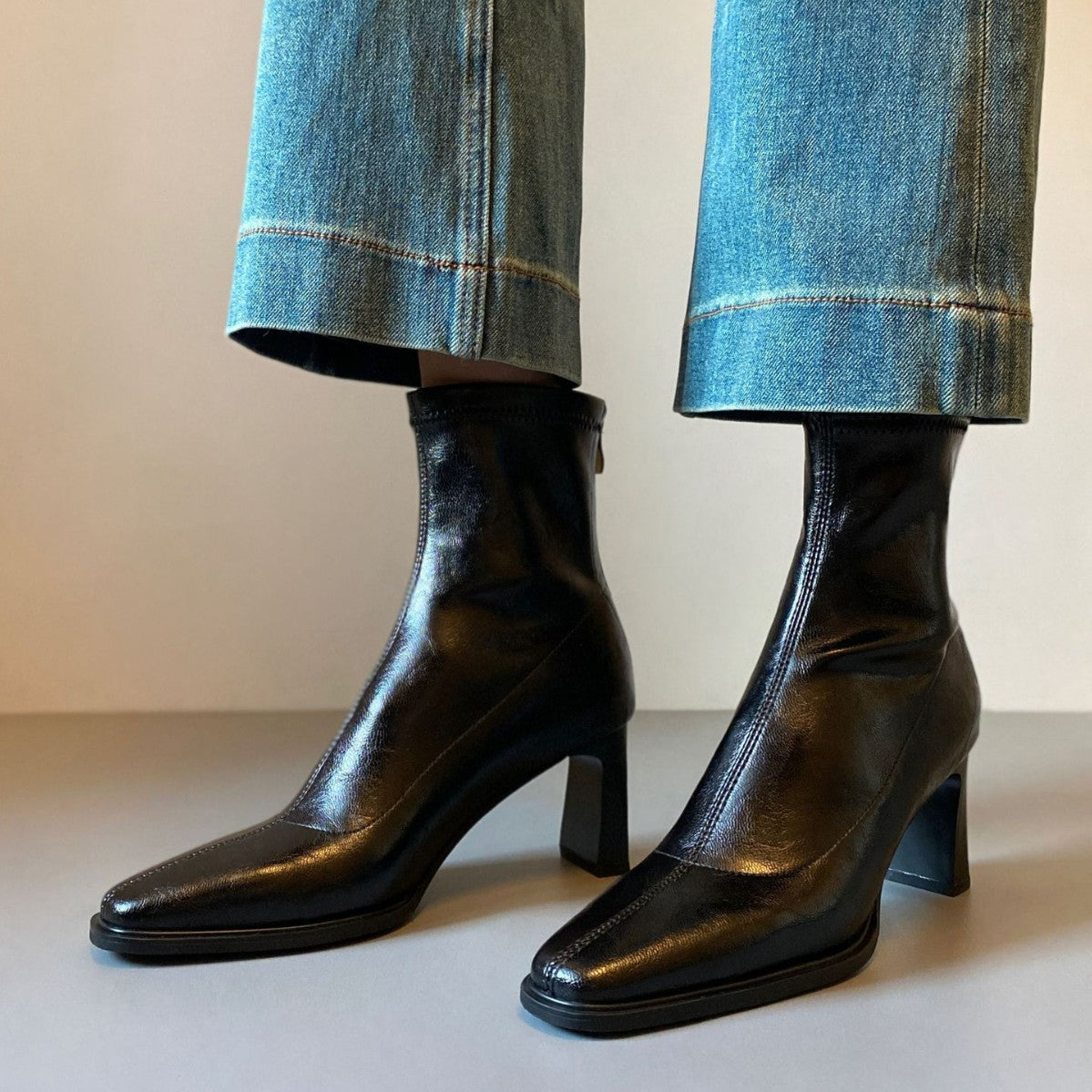 High Heel Boots Soft Leather Pointed-toe Skinny