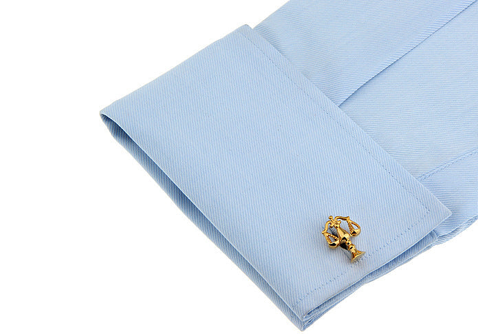 Earthy Gold Scale Balance Cufflinks