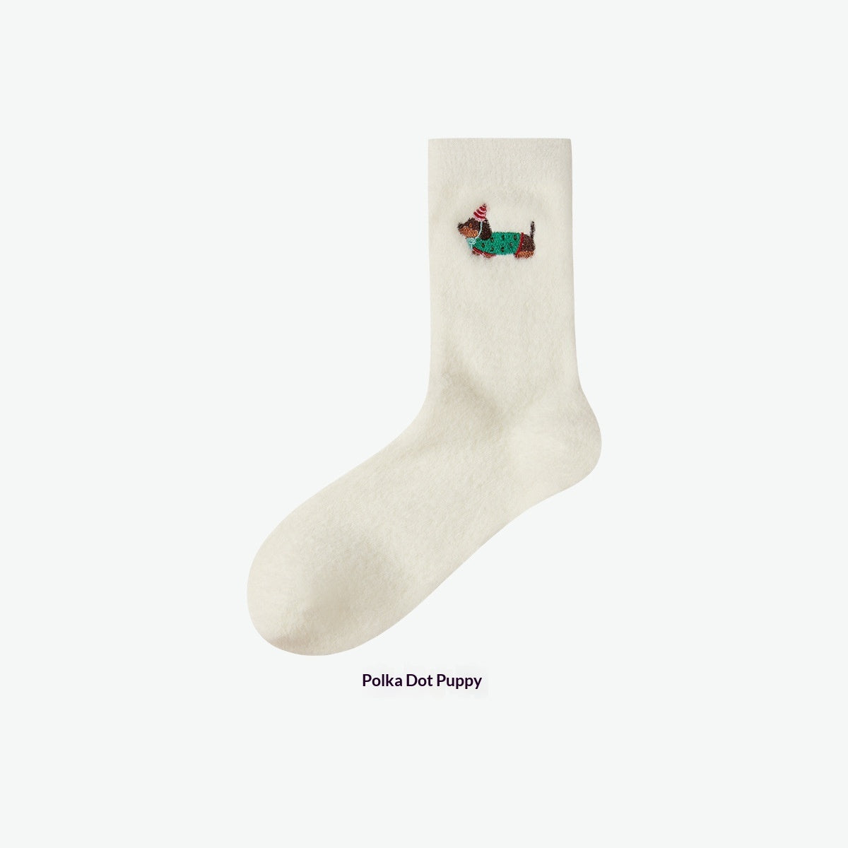 Playful Dachshund Embroidered Socks For Women