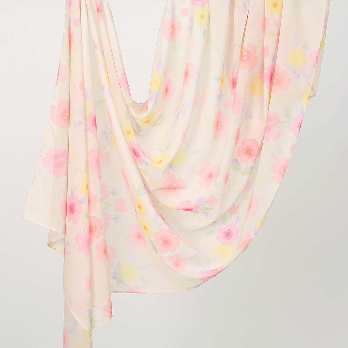 Printed Chiffon Long Scarf For Women Versatile And Fashionable For Outerwear