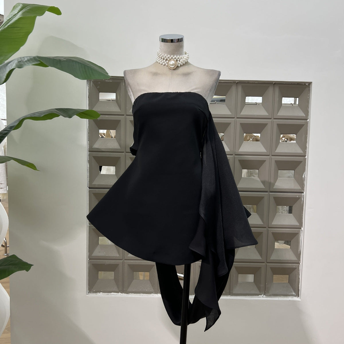 Ribbon Tube Top Niche Short Small Size Dress