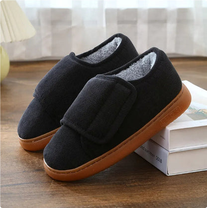 Large Opening Warm Cotton Slippers Bag Heel For Men And Women