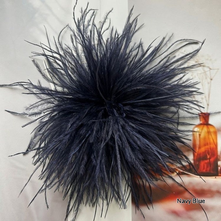 New Colorful Ostrich-feather Brooch Headdress Hair Clip