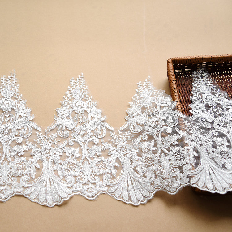 Original White Embroidery Lace Wedding Dress Accessories