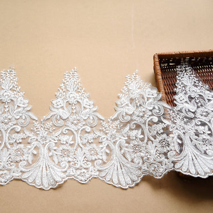 Original White Embroidery Lace Wedding Dress Accessories