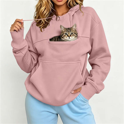 Solid-color Hooded Loose-fit Pet Hoodie