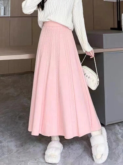 Herringbone-knit Skirt For Women