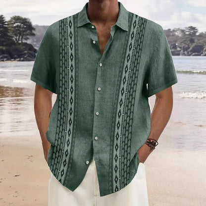 Mens Short-Sleeve 3D-Printed Shirt