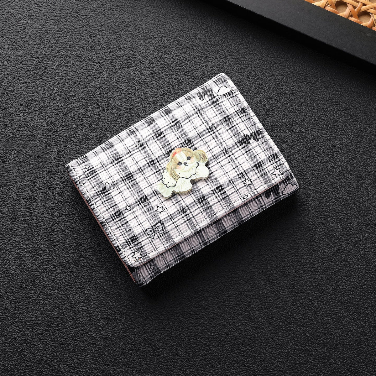 New Plaid Short Wallet For Dogs, Womens