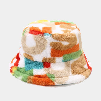 Women's Letter-Printed Plush Warm Sun Hat